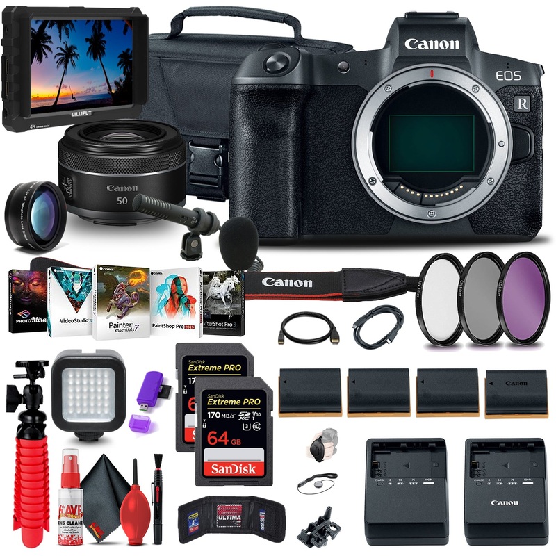Canon EOS R Mirrorless Camera (3075C002) + Canon RF 50mm f/1 + More - Reconditioned