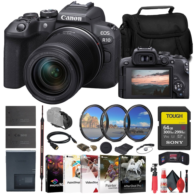 Canon EOS R10 Mirrorless Camera W/ 18-150mm Lens + 64GB SD Card +  + More - Reconditioned