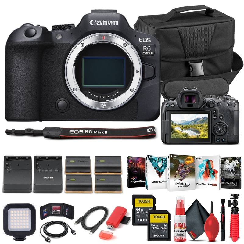 Canon EOS R6 Mark II Mirrorless Camera 5666C002 - Pro Bundle - Reconditioned