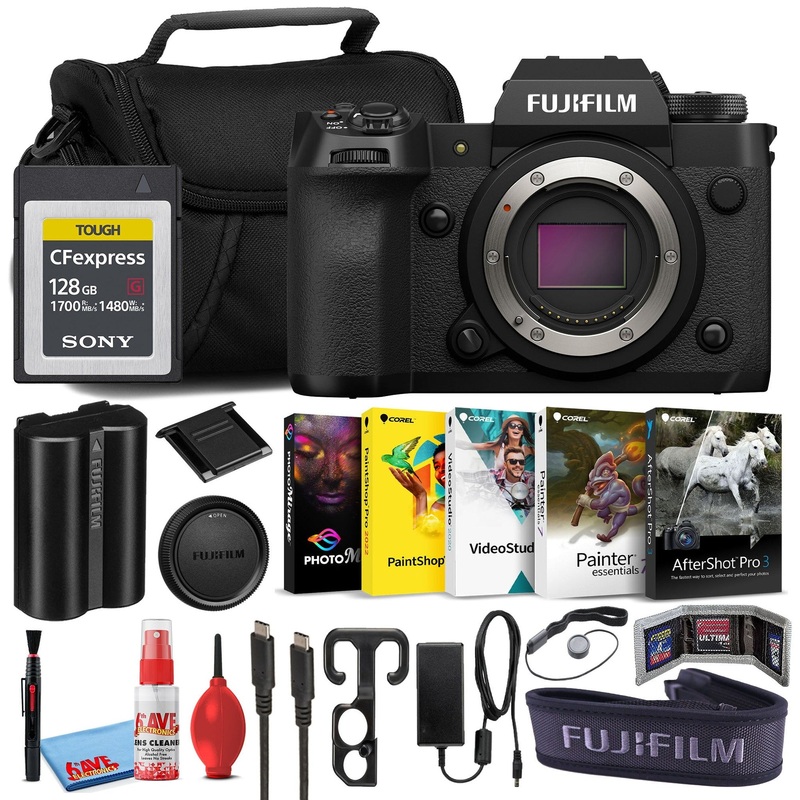 Fujifilm X-H2 Mirrorless Camera (Body Only) (Black) CFexpress Card Bundle