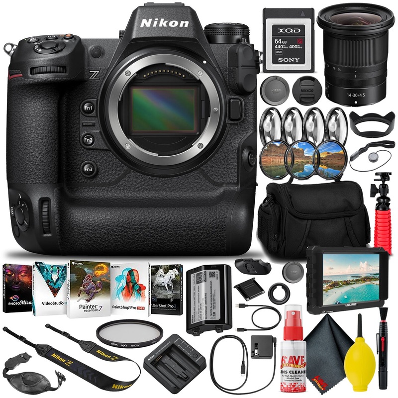 Nikon Z9 Mirrorless Camera (1669) with 14-30mm Lens + 64GB XQD Card (INTL) - Reconditioned