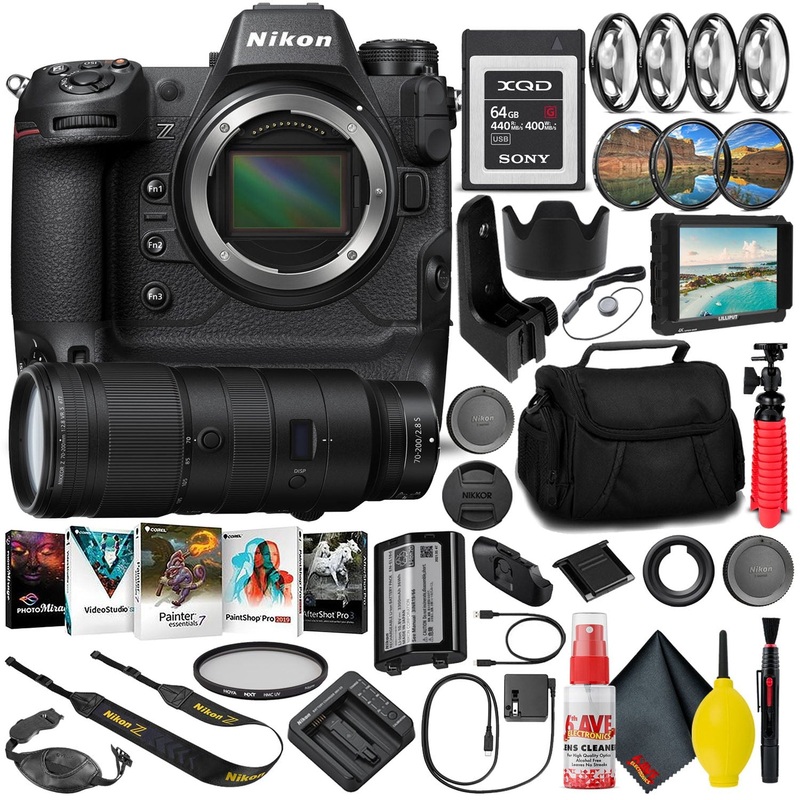 Nikon Z9 Mirrorless Camera (1669) with 70-200mm Lens + 64GB XQD Card (INTL) - Reconditioned