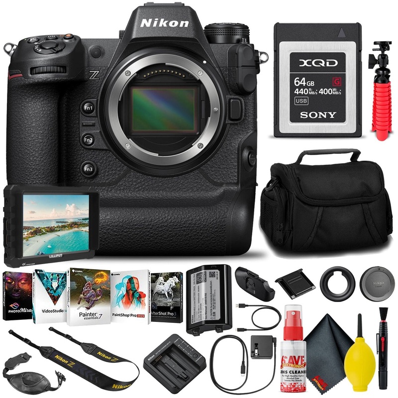 Nikon Z9 Mirrorless Camera Body (1669) with 64GB XQD Card + Monitor (INTL) - Reconditioned
