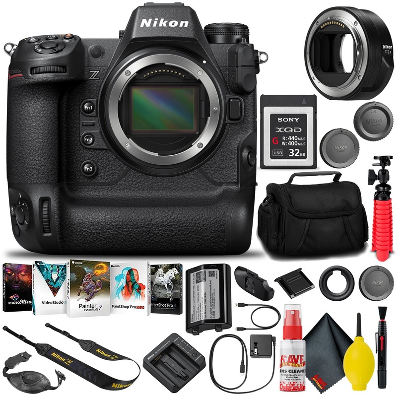 Nikon Z9 Mirrorless Camera with FTZ II Adapter (1669) + 32GB XQD Card (INTL) - Reconditioned
