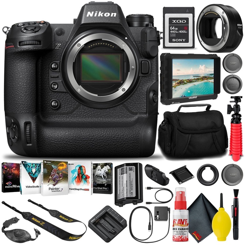 Nikon Z9 Mirrorless Camera with FTZ II Adapter (1669) + 64GB XQD Card (INTL) - Reconditioned