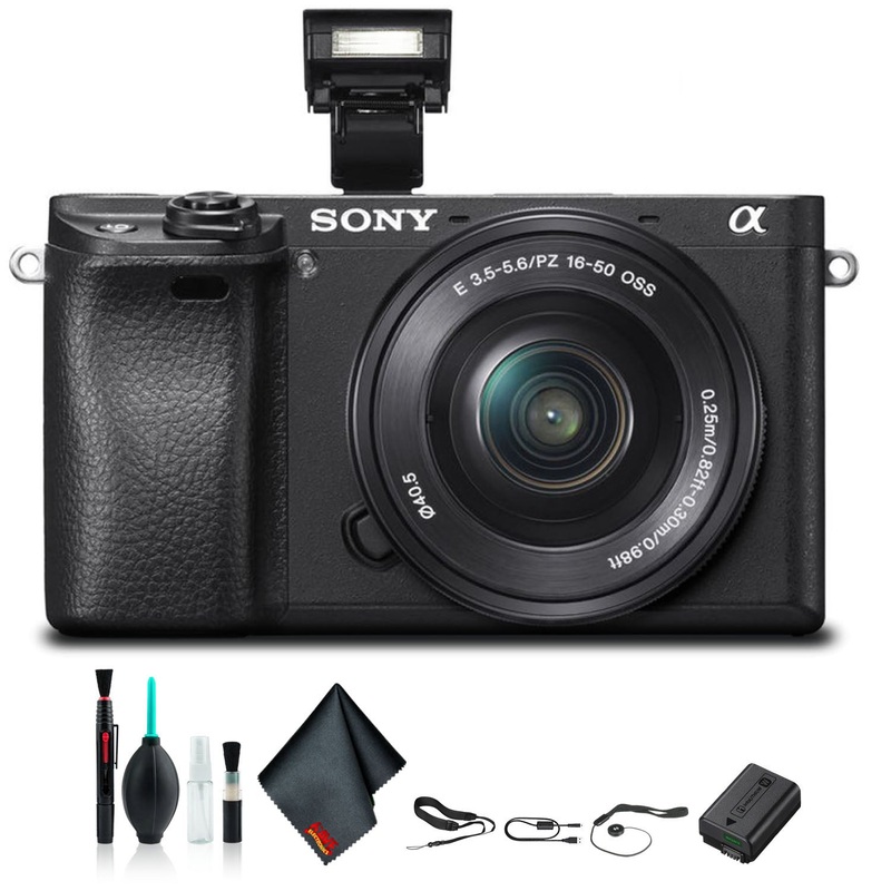 Sony Alpha a6300 Mirrorless Camera with 16-50mm Lens Black ILCE6300L/B Starter Kit - Used