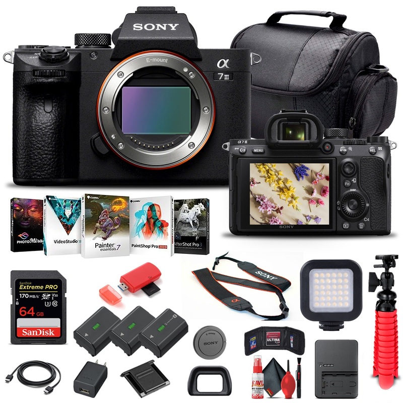 Sony Alpha a7 III Mirrorless Camera Body Only ILCE7M3/B - Advanced Bundle - Reconditioned
