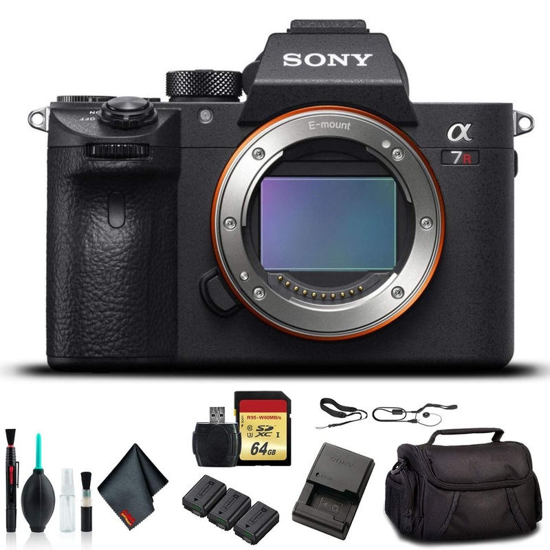 Sony Alpha a7R III Mirrorless Camera ILCE7RM3/B with Soft Bag, Additional Battery, 64GB Memory Card, Card Reader, Plus E - Used