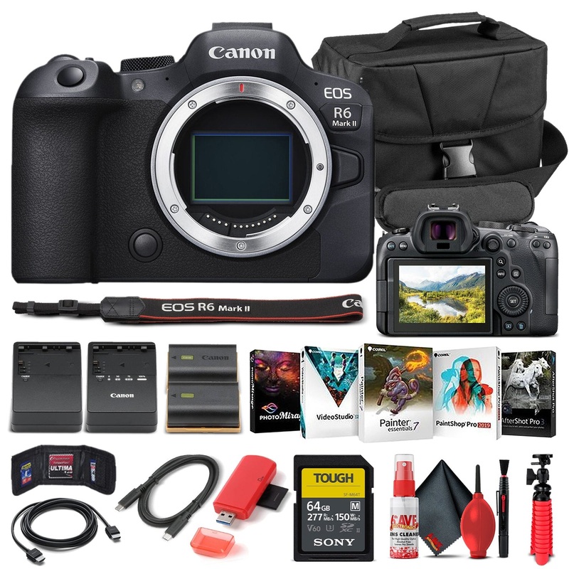 Canon EOS R6 Mark II Mirrorless Camera 5666C002 - Basic Bundle