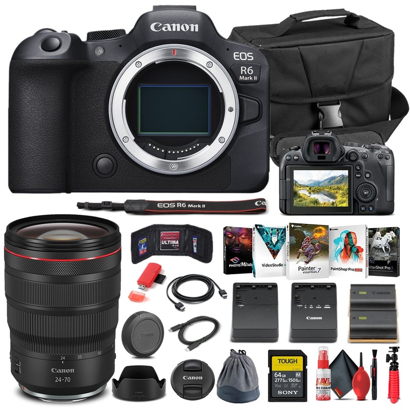 Canon EOS R6 Mark II Mirrorless Camera W/ Canon RF 24-70mm Lens - Basic Bundle - Reconditioned