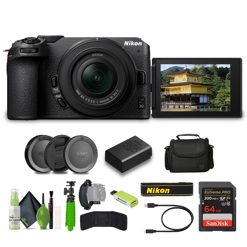 Nikon Z30 Lightweight Mirrorless Camera with 16-50mm Zoom Lens (1749) Bundle - Reconditioned