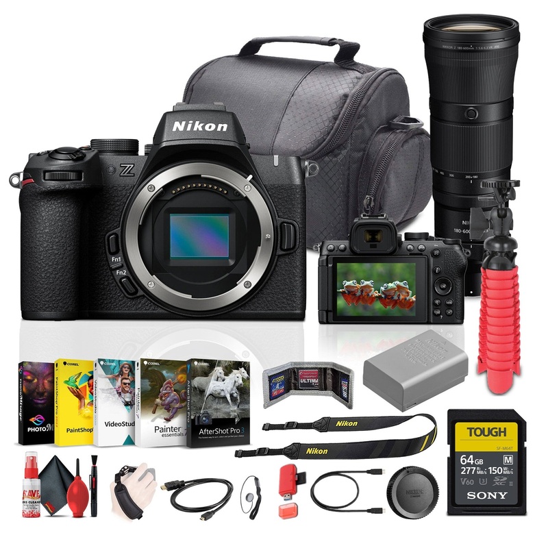 Nikon Z50II Mirrorless Camera Body + 180-600mm Lens (Nikon Z) + 64GB Memory Card - Reconditioned