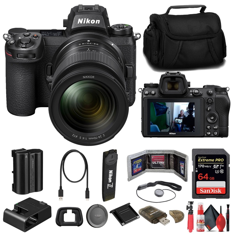 Nikon Z7 II Mirrorless Camera W/ 24-70mm f/4 Lens + 64GB Card + Bag + More - Reconditioned