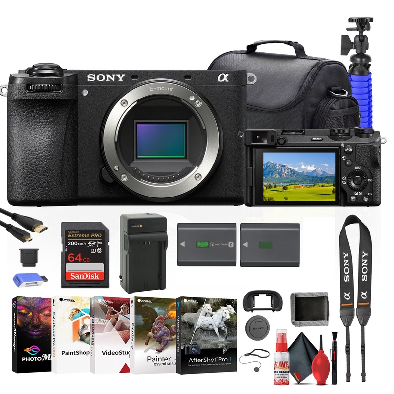 Sony a6700 Mirrorless Camera + 64GB Card + NP-FZ100 Battery + Card Reader + More - Reconditioned