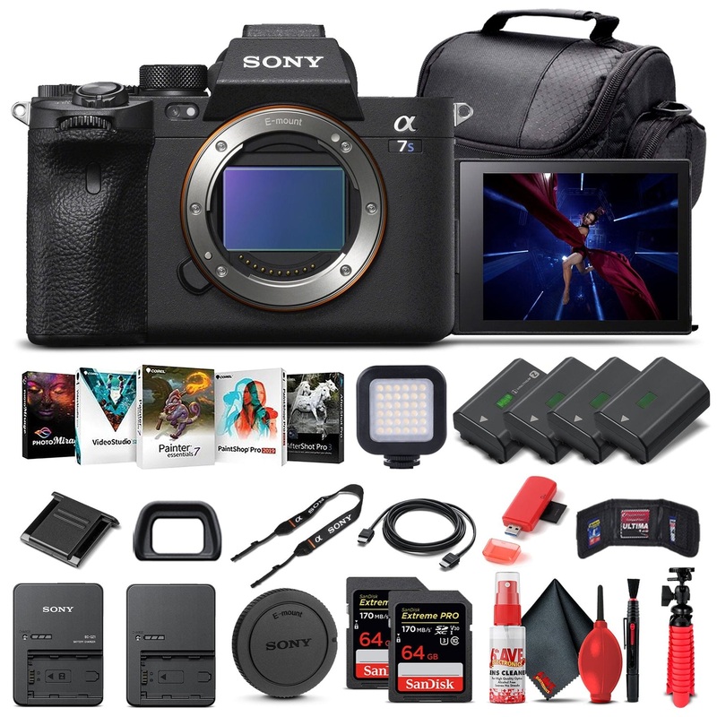 Sony Alpha a7S III Mirrorless Camera Body Only ILCE7SM3/B - Pro Bundle - Reconditioned