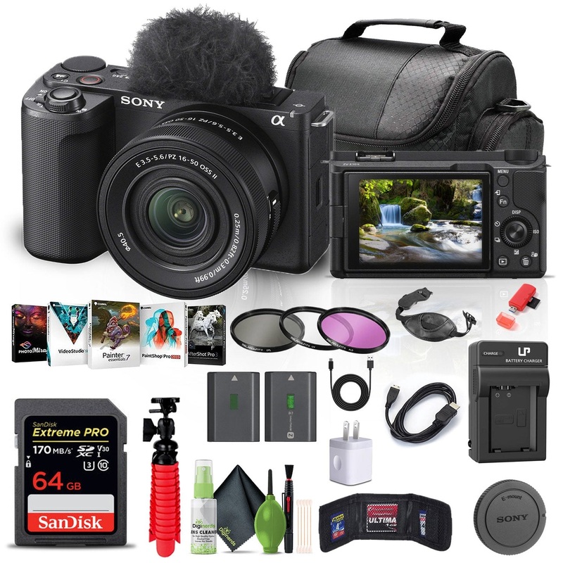 Sony Alpha ZV-E10 II Mirrorless Camera with 16-50mm Lens + 64GB Card + Filter + More