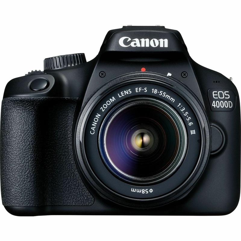 Canon EOS 4000D DSLR Camera EF-S 18-55 mm f/3.5-5.6 III Lens (International Model) - Used