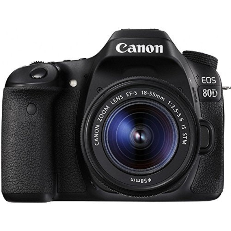 Canon EOS 80D Digital SLR Kit with EF-S 18-55mm f/3.5-5.6 is STM Lens (US Model, Black) - Used
