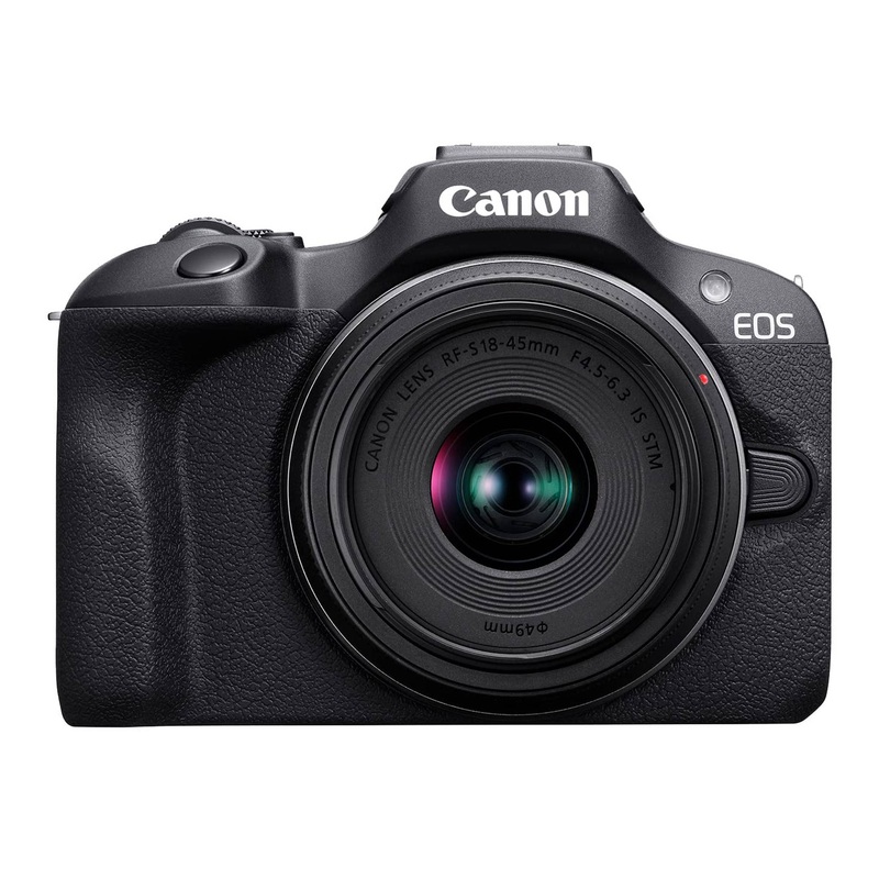 Canon EOS R100 RF-S18-45mm F4.5-6.3 is STM & RF-S55-210mm F5-7.1 is STM Lens Kit, Mirrorless Camera, RF Mount, 24.1 MP, Continuous Shooting, Full HD Video, 4K, Lightweight, Wi-Fi, Content Creation