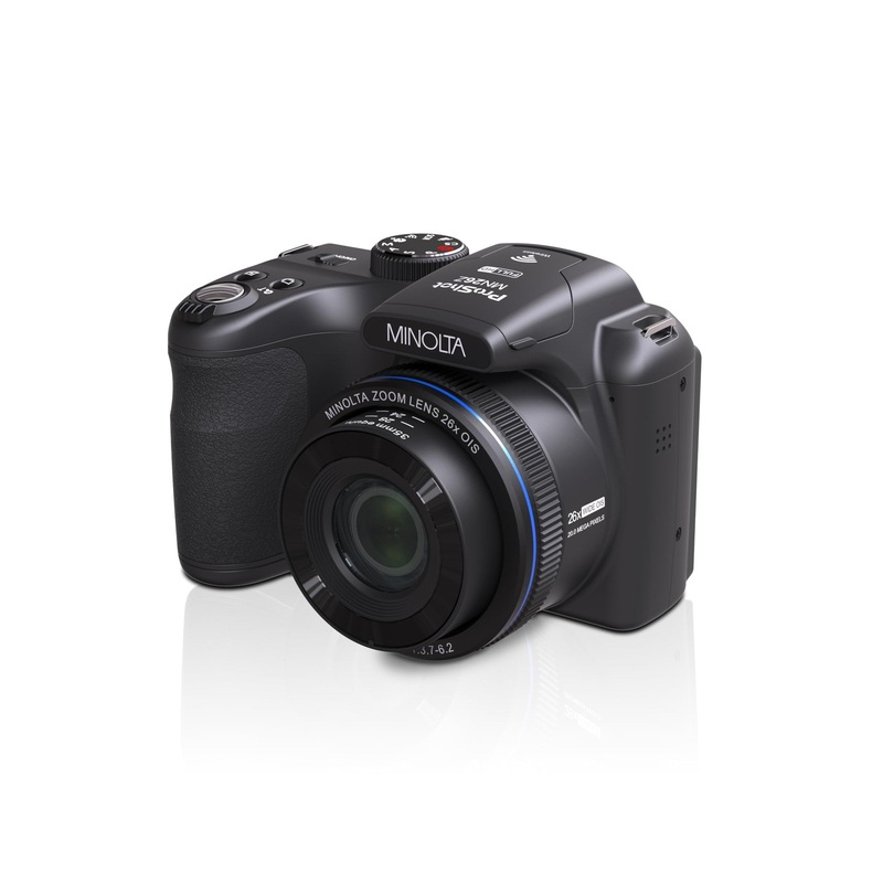 Minolta 20 Mega Pixels 26x Optical Zoom Digital Camera with 1080p FHD Video, Black - Used