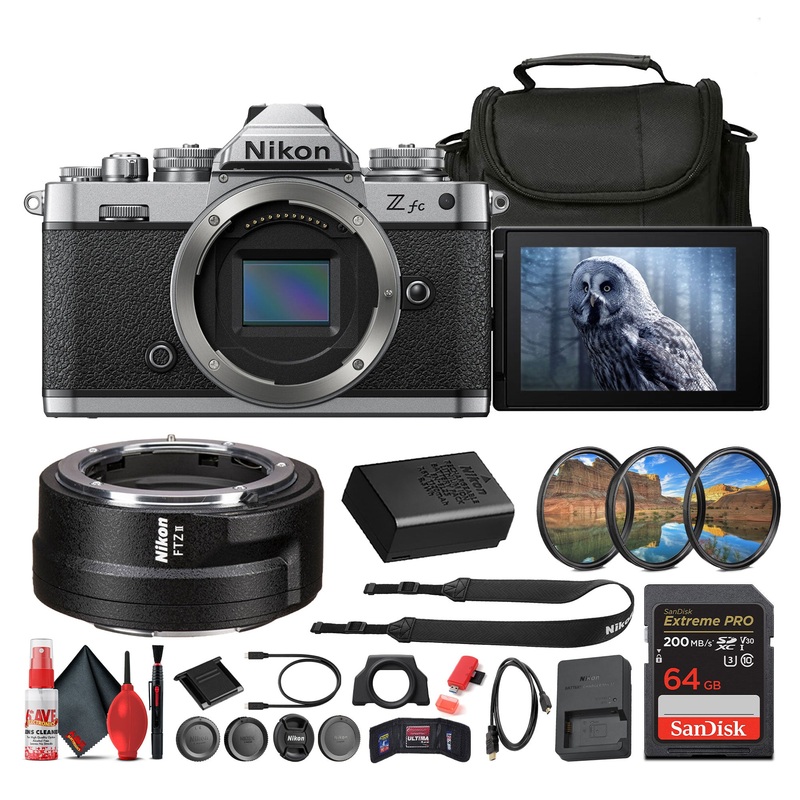 Nikon Z fc DX-Format Mirrorless Camera + Nikon FTZ II Mount Adapter + More - Reconditioned