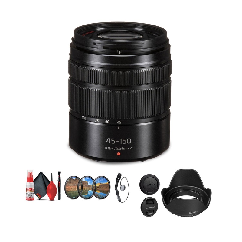 Panasonic Lumix G Vario 45-150mm f/4-5.6 ASPH. MEGA O.I.S. Mirrorless Camera Lens + More - Reconditioned