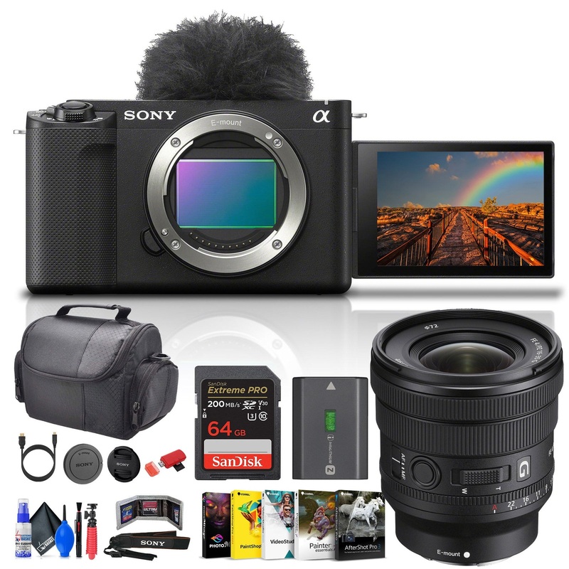 Sony ZV-E1 Mirrorless Camera (Black) + 16-35mm Lens + 64GB Card + Photo Software