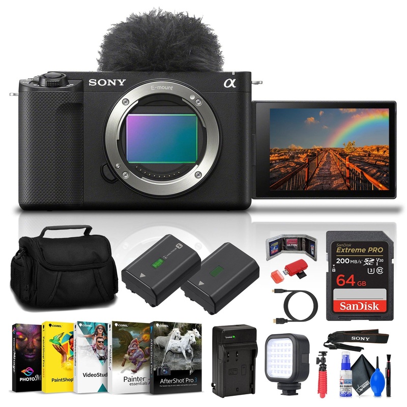 Sony ZV-E1 Mirrorless Camera (Black) + 64GB Card + Extra Battery + Software