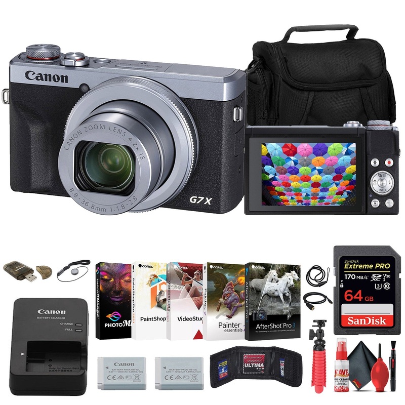Canon PowerShot G7 X Mark III Digital Camera + 64GB Card + Battery + More - Reconditioned