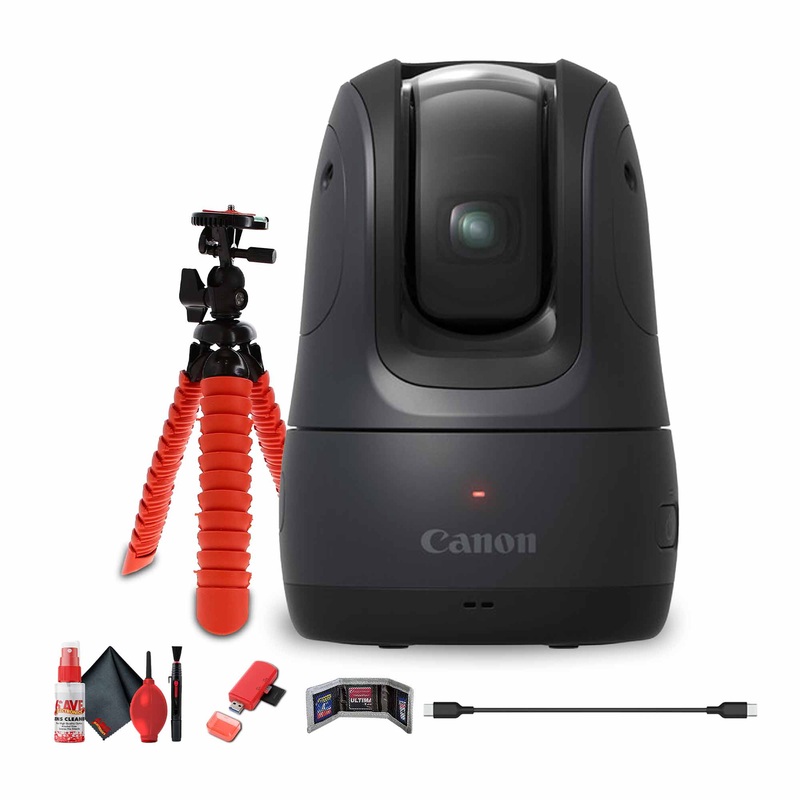 Canon PowerShot PICK PTZ Camera (Black) + 64GB Memory Card + Flexible Tripod - Bundle - Reconditioned