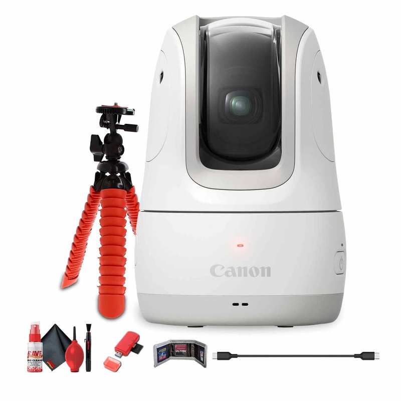 Canon PowerShot PICK PTZ Camera (White) + 64GB Memory Card + Flexible Tripod - Bundle - Reconditioned