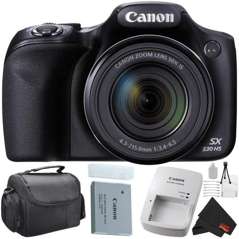 Canon PowerShot SX530 HS Digital Camera 50X Optical Zoom Bundle with Carrying Case - Used