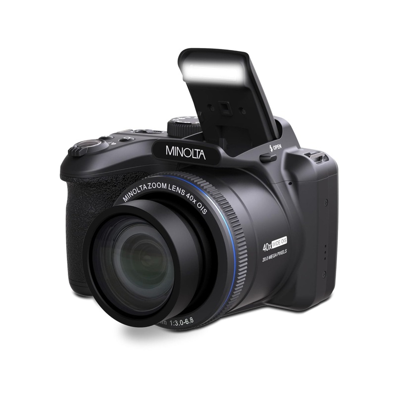 Minolta 20 Mega Pixels 40x Optical Zoom Digital Camera with 1080p FHD Video, Black - Used