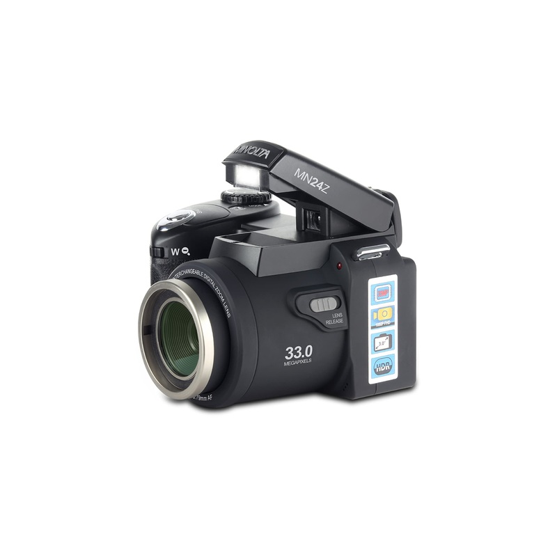 Minolta MN24Z 33 MP / 1080p HD Digital Camera w/Interchangeable Lens Kit (Black) - Used