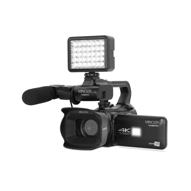 Minolta MN4KPRO 4K60FPS Ultra HD / 64 MP Autofocus Pro Camcorder Kit w/WiFi - Used