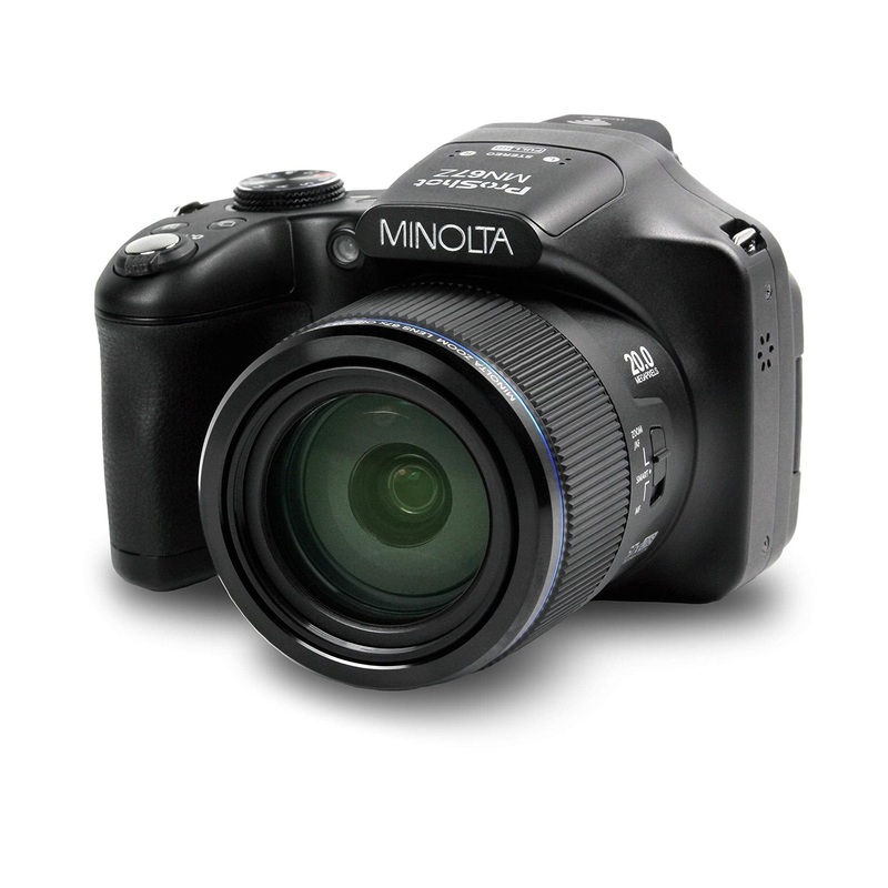 Minolta Pro Shot 20 Mega Pixel HD Digital Camera with 67X Optical Zoom, Full 1080P HD Video & 16GB SD Card, Black - Used