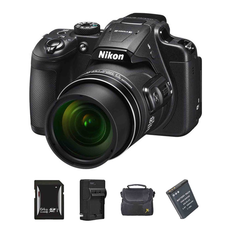 Nikon Coolpix B700 Digital Camera + 2 Batteries, 64GB & More