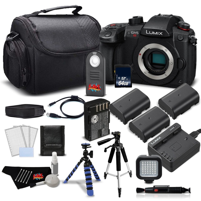 Panasonic Lumix DC-GH5S Mirrorless Micro Four Thirds Digital Camera DC-GH5S- Platinum Plus + Level Bundle International