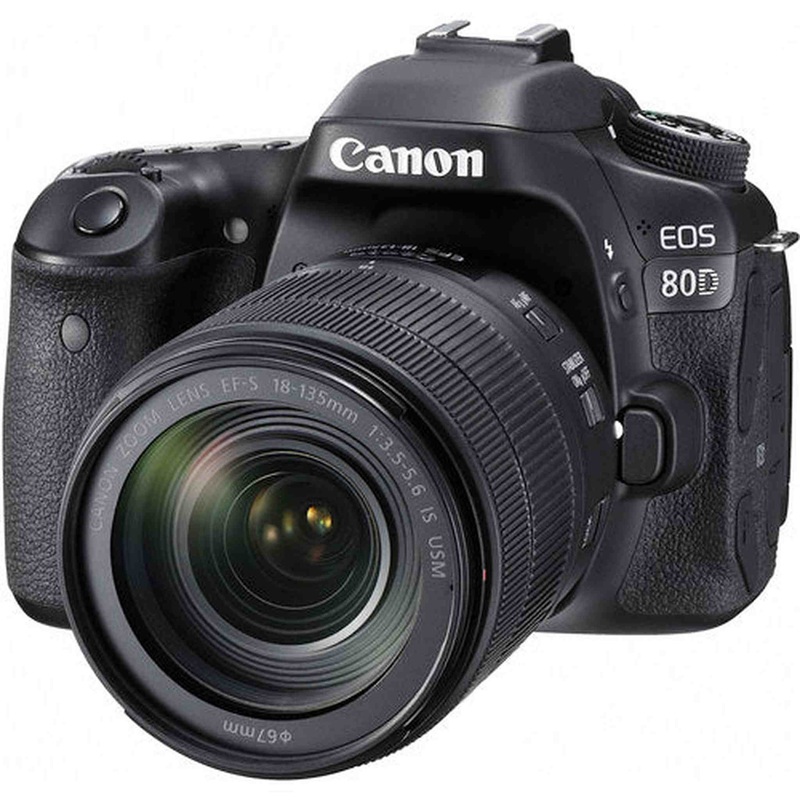 Canon Digital SLR Camera Body [EOS 80D] and EF-S 18-135mm f/3.5-5.6 Image Stabilization USM Lens with 24.2 Megapixel (APS-C) CMOS Sensor and Dual Pixel CMOS AF - Black (International Model)