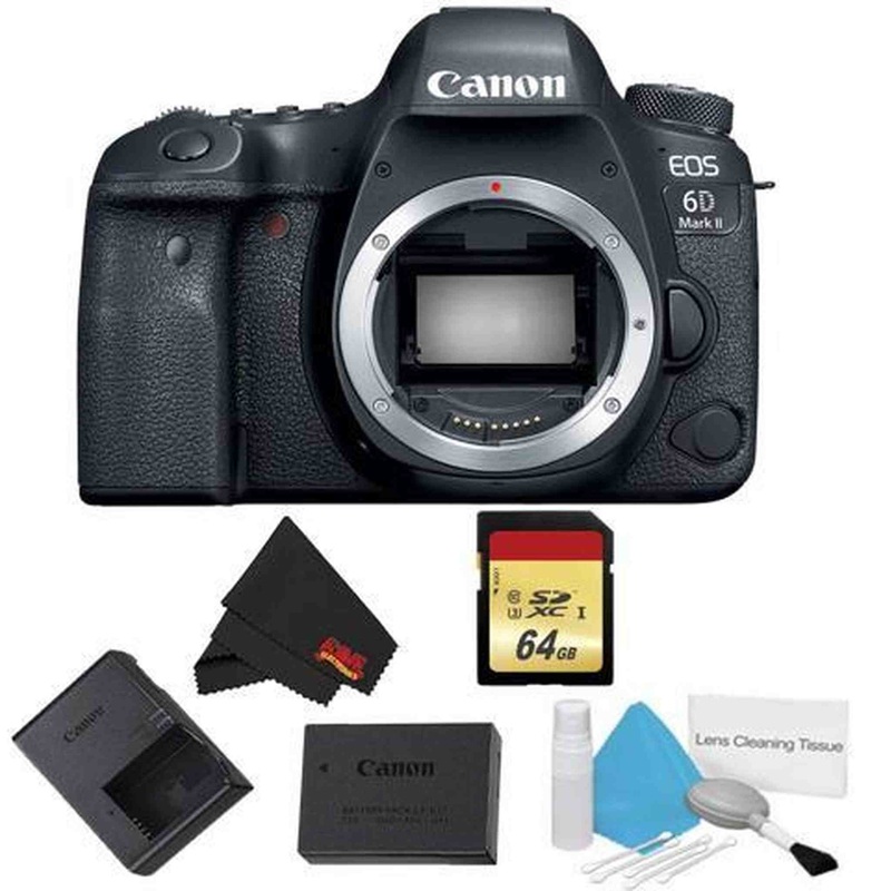 Canon EOS 6D Mark II DSLR Camera (Body Only) Basic Bundle - International Model