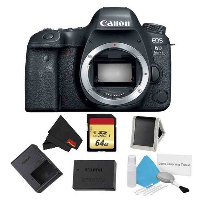 Canon EOS 6D Mark II DSLR Camera (Body Only) Memory Bundle - International Model