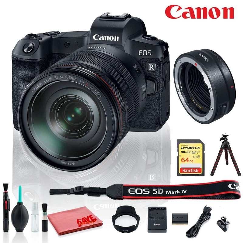 International Standard Bundle - Canon EOS RP Mirrorless Camera with with RF 24-105 F4 L is USM Lens Lens and Mount Adapt