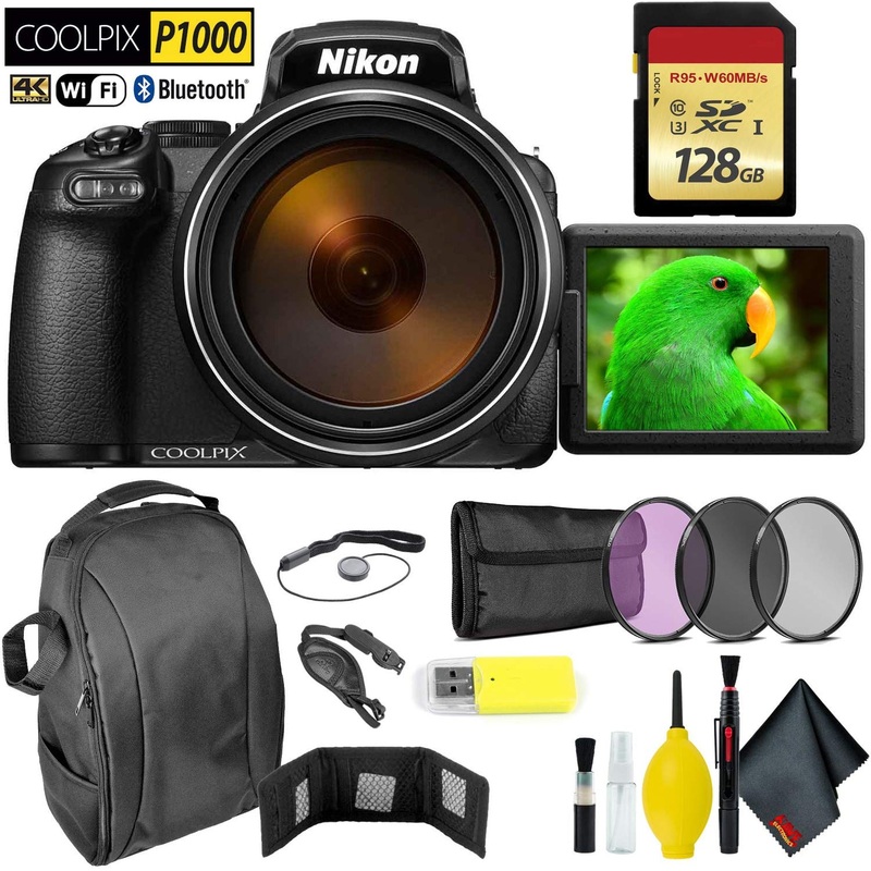 Nikon COOLPIX P1000 Digital Camera + 128GB Memory Card Extreme Bundle International Model