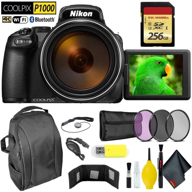 Nikon COOLPIX P1000 Digital Camera + 256GB Memory Card Extreme Bundle International Model