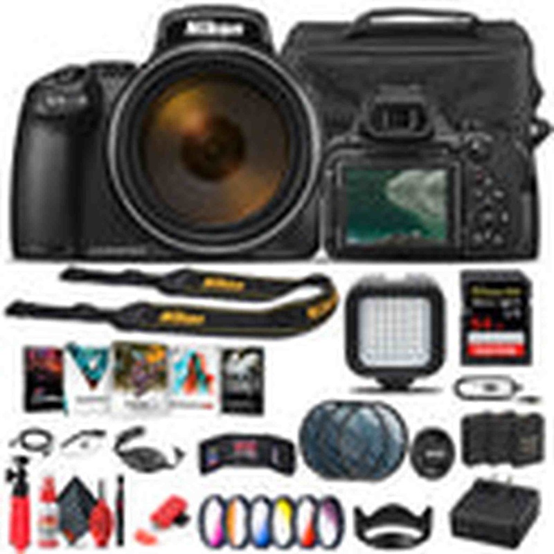 Nikon COOLPIX P1000 Digital Camera (26522) Advanced Bundle W/Bag, Extra Battery, LED Light, Mic, Filters and More - (Int