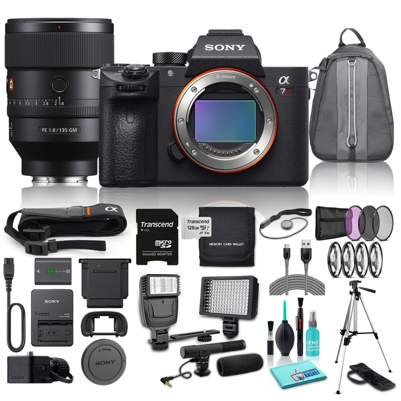 Sony Alpha a7R III 42MP Full Frame Ultra HD 4K 30 FPS Mirrorless Digital Camera w/ FE 135mm F/1.8 GM Lens Bundle