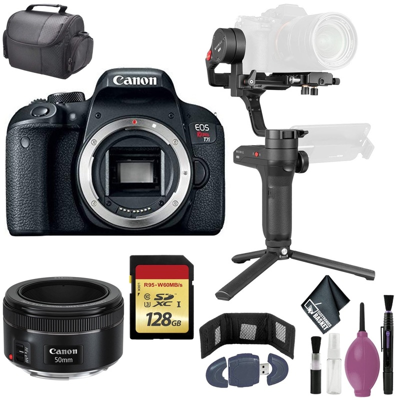 Zhiyun-Tech WEEBILL LAB Handheld Stabilizer - Canon EOS Rebel 800D/T7i DSLR Camera (body only) - 128GB Case - CANON EF 50 F 1.8 STM LENS