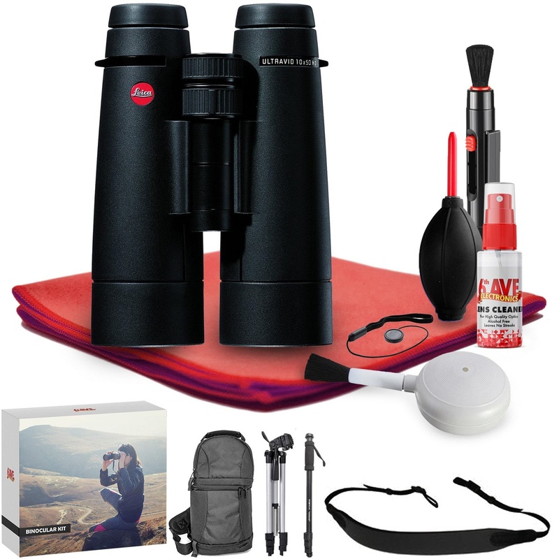 Leica 10x50 Ultravid HD-Plus Binocular - Exclusive Outdoors Binoculars Bundle