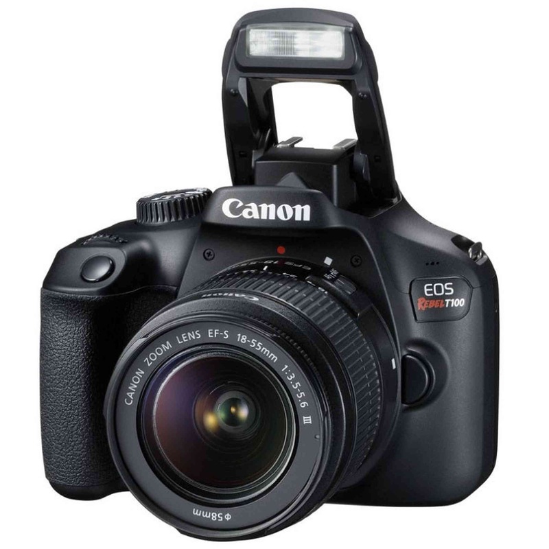 Canon EOS Rebel T100 DSLR Camera w/EF-S 18-55mm f/3.5-5.6 DC Lens (Intl Model)