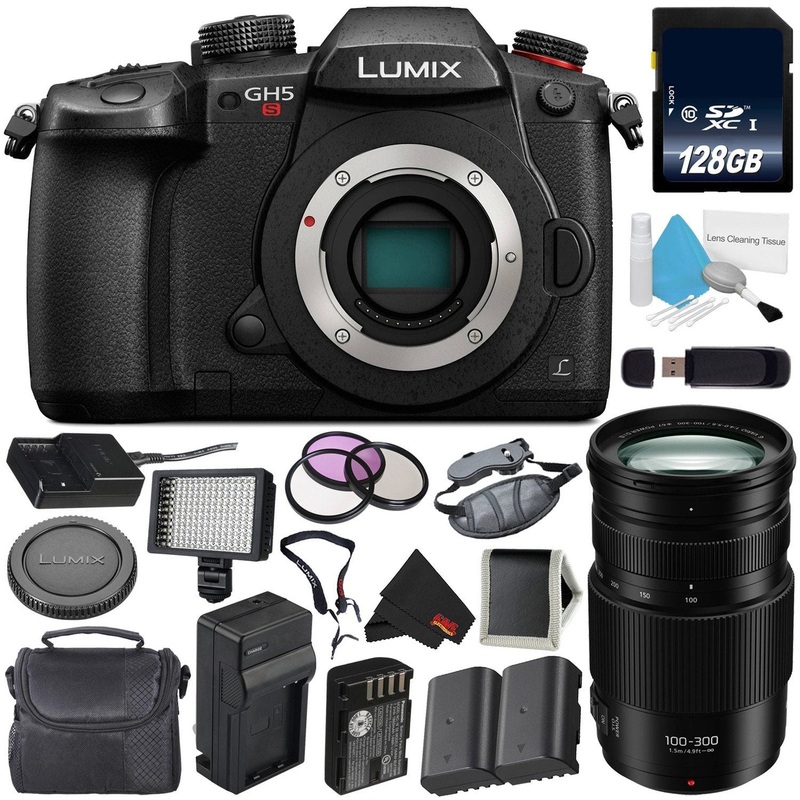 Panasonic Lumix DC-GH5S Mirrorless Micro Four Thirds Digital Camera International Version + Panasonic Lumix G Vario 100-
